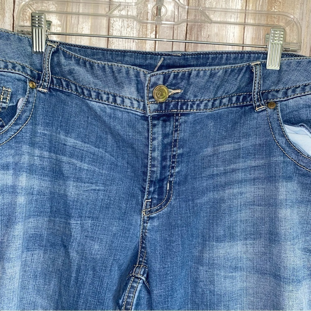 Lane Bryant Genius Fit Ankle Jeans Size 18 Stretch Blue Denim Cropped Plus - Picture 4 of 8